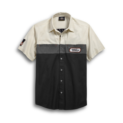 Harley-Davidson Racing Mens Colorblock Shirt - Black