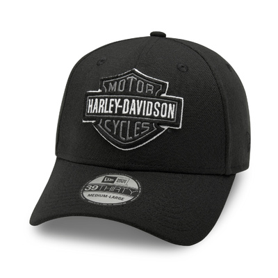 Harley-Davidson Tonal Logo Fitted 39THIRTY Cap - Black - S