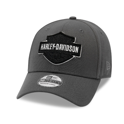 Harley-Davidson Tonal Logo Fitted 39THIRTY Basbeall Hat - Grey