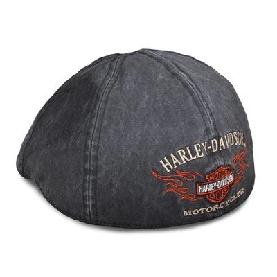 Harley-Davidson Flame Graphic Fitted Ivy Cap - Grey