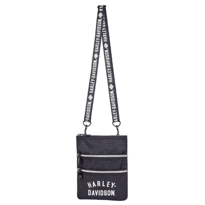 Harley-Davidson Womens Rubber H-D Crossbody Sling Purse - Black/Off White
