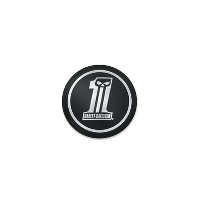 Dark Custom Logo Fuel Cap Medallion - Black