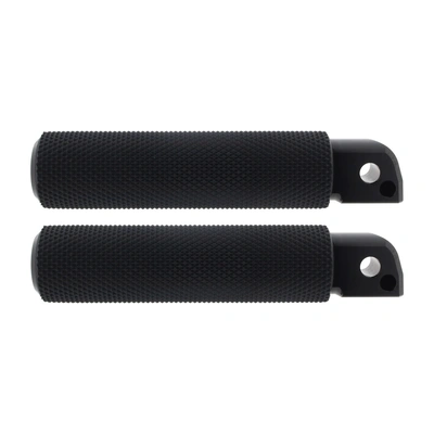 Knurled Fusion Footpegs - Black. Fits Softail 2018up Rear Passenge
