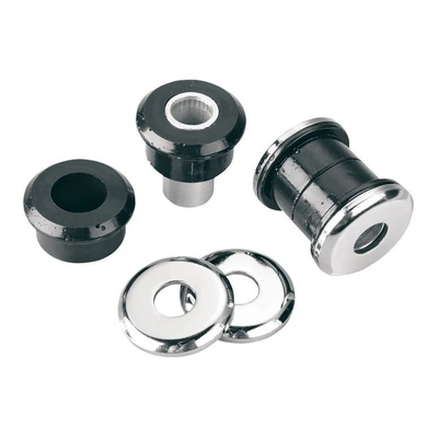 Heavy Duty Polyurethane Handlebar Damper Kit - Chrome. Fits Touring 1984up