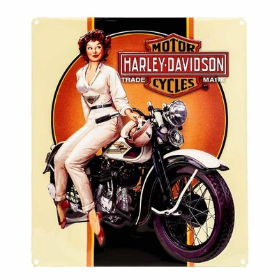 Harley-Davidson Dreaming Babe Tin Sign