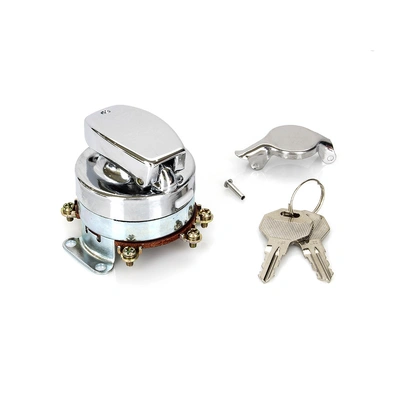 Ignition Switch - Chrome. Fits Big Twin 1936-1995