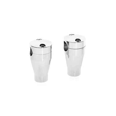3in. Round Top Risers - Chrome. Fits 1in. Handlebar
