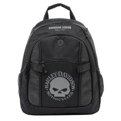 Harley-Davidson Willie G Skull Logo Day Backpack - Black/Grey