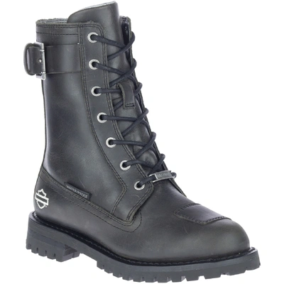 Harley-Davidson Womens Bremerton 7-Inch Waterproof Motorcycle Boots - Black