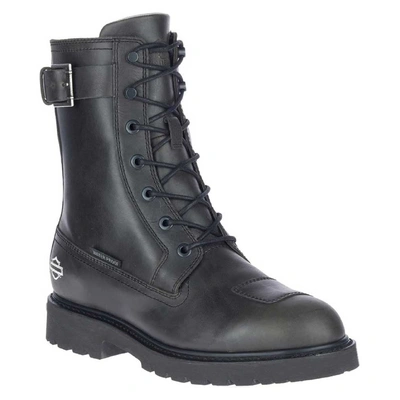 Harley-Davidson Mens Brosner 8-Inch Waterproof Motorcycle Boots - Black