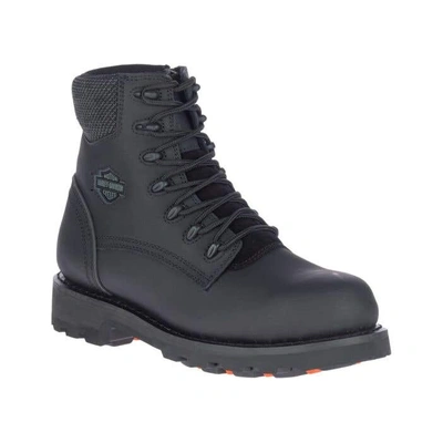 Harley-Davidson Mens Landers Waterproof 6.25&quot; Motorcycle Boots - Black
