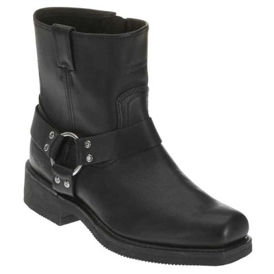 Harley-Davidson Mens El Paso Harness 7-Inch Side Zip Motorcycle Boots - Black
