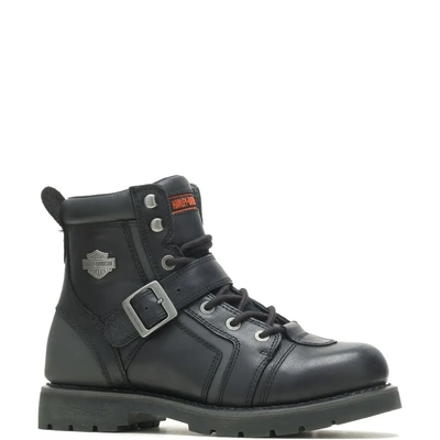 Harley-Davidson Mens Brake Buckle Flash 6-Inch Motorcycle Boots - Black