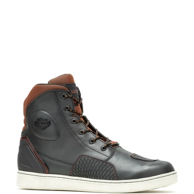 Harley-Davidson Mens Holtman 6" WP Leather Motorcycle Sneaker Boots - Black