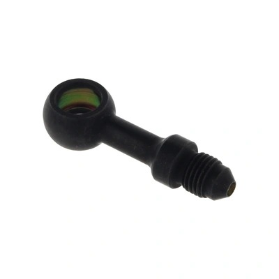 Black 3/8in. (10mm) ID, 180 Degree Straight Banjo - Male #3 End