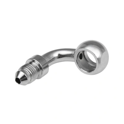 Chrome 3/8in. (10mm) ID, 90 Degree Banjo - Male #3 End
