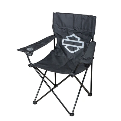 Harley-Davidson Open B&amp;S Folding Chair - Black