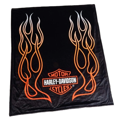 Harley-Davidson Bar &amp; Shield Flames Blanket