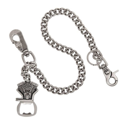 Harley-Davidson Mens Engine Bottle Opener Wallet Chain
