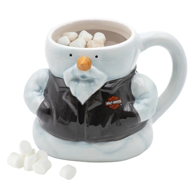 Harley-Davidson Biker Snowman Sculpted Mug Mug