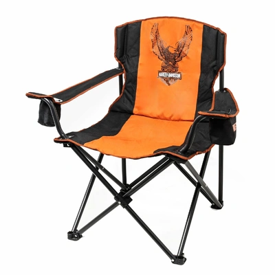 Harley-Davidson Bar &amp; Shield Eagle Folding Chair - Black/Orange