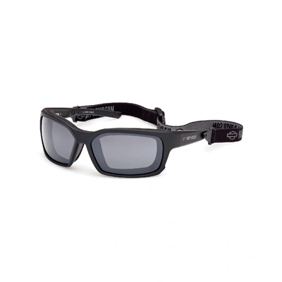 Harley-Davidson Mens Classic Eagle Sunglasses - Black/Blue Mirror Lens