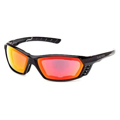 Harley-Davidson Mens Highway Sunglasses - Black/White/Orange Lens