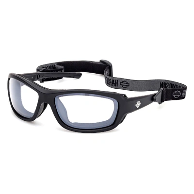 Harley-Davidson Womens Genera Bling Sunglasses Matte Black Light Adjusting Clear Lens