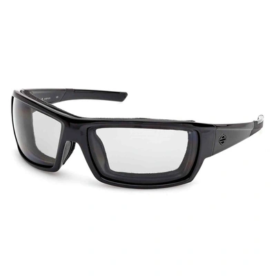 Harley-Davidson Mens Juneau 2.0 Sunglasses - Shiny Black/Light Adjusting Clear Lens