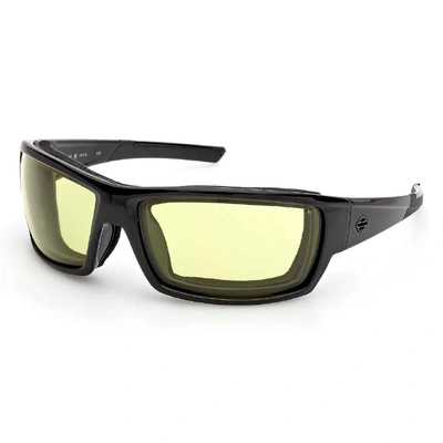 Harley-Davidson Mens Juneau 2.0 Sunglasses - Shiny Black/Light Adjusting Yellow Lens