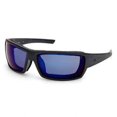 Harley-Davidson Mens Juneau 2.0 Sunglasses - Matte Black/Blue Mirror Lens