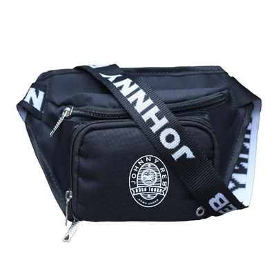 Johnny Reb Logo Canvas Hip Bag - Black/White - OS