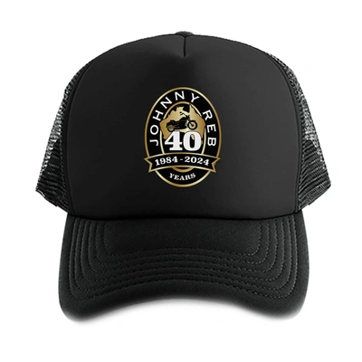 Johnny Reb 40th Anniversary Trucker Cap - Black/Gold