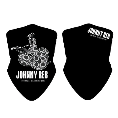 Johnny Reb Snake &amp; Logo Neck Gaiters - 2 Pack - Black