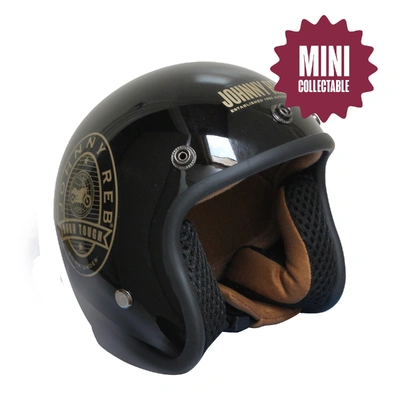 Johnny Reb Mini Helmet Collectable - Gold Logo - Black/Gold