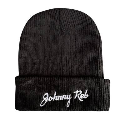Johnny Reb Script Beanie - Black - OS