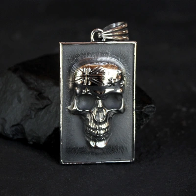 Johnny Reb Aussie Skull Pendant - Stainless Steel