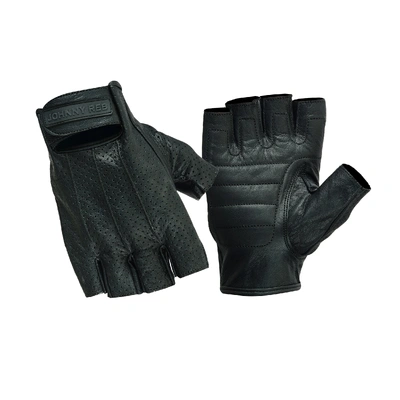 Johnny Reb Sandover Perforated Fingerless Gloves - Black