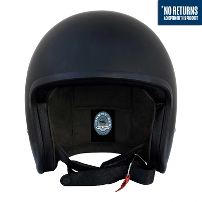 Johnny Reb Burke Open Face Helmet - Matte Black