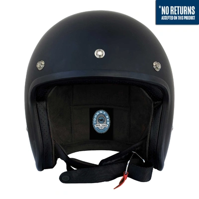 Johnny Reb Olga Open Face Helmet - Matte Black/Black Lining - Matte Black
