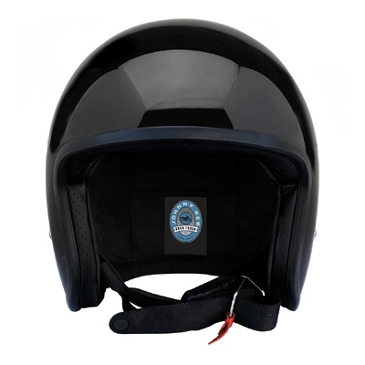 Johnny Reb Burke Open Face Helmet - Black