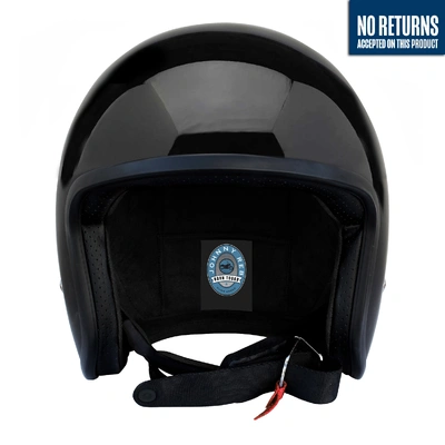 Johnny Reb Burke Open Face Helmet - Black