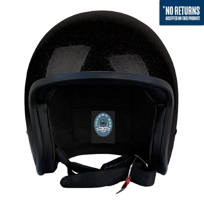 Johnny Reb Burke Open Face Helmet - Glitter - Black