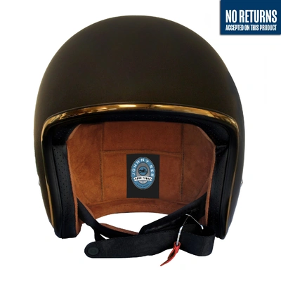 Johnny Reb 1984 Gold Burke Open Face Helmet - Gold