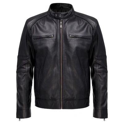 Johnny Reb Mens Buckets Way Leather Jacket - Black