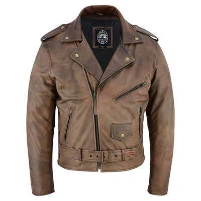 Johnny Reb Mens Kings Canyon Leather Jacket - Brown