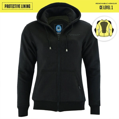 Johnny Reb Womens Hume Protective Full-Zip Hoodie - Black