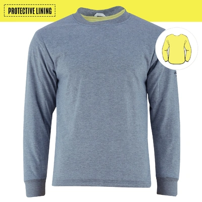 Johnny Reb Mens Hume Protective Long Sleeve T-Shirt - Grey