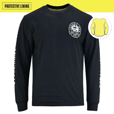 Johnny Reb Mens 40th Anniversary Protective Long Sleeve T-Shirt - Black/White