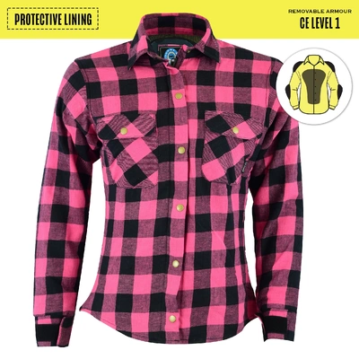 Johnny Reb Womens Waratah Protective Shirt - Pink/Black